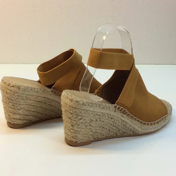 Adrienne Vittadini Rust Suede Espadrille Wedge - Picture 5 of 11
